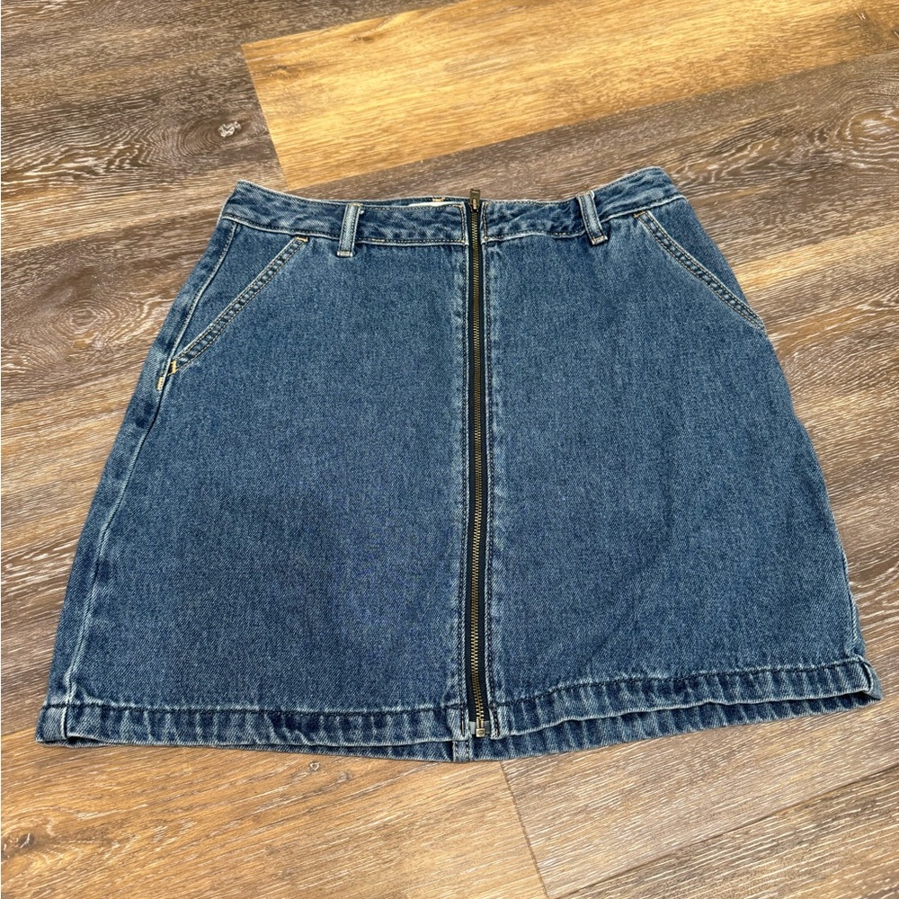 Hollister Blue Denim A-Line Skirt